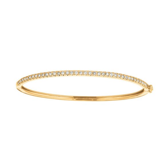 1.00 Carat Natural Diamond Bangle Bracelet